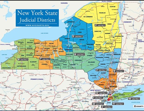 A Judicial District Map of New York state