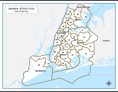 NYC State Senate District Map