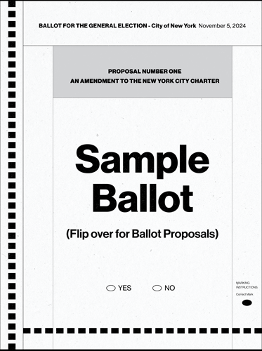 Sample Ballot for NYC Ballot Proposals